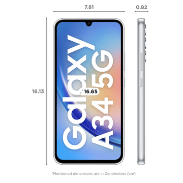samsung galaxy a34 5g 128 gb storage silver 8 gb ram